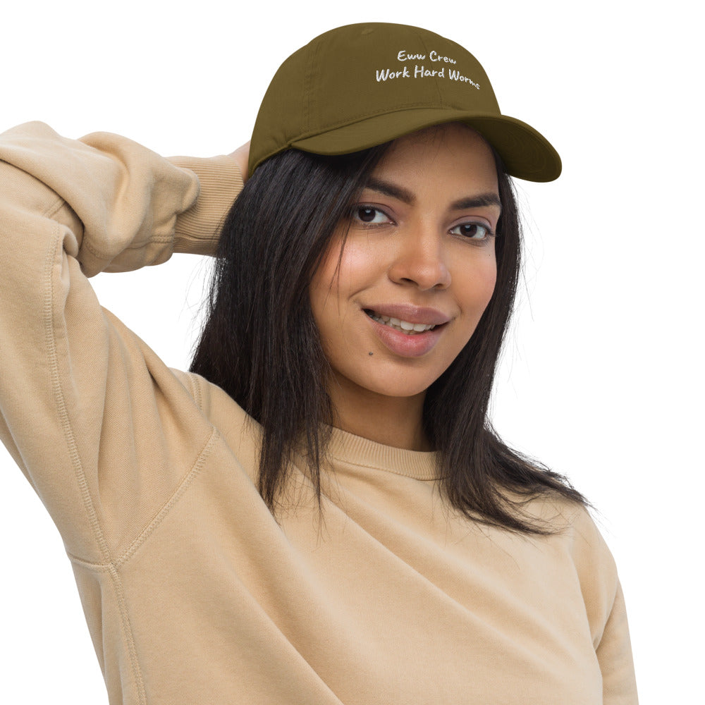 The Eww Crew Organic Hat – Work Hard Worms